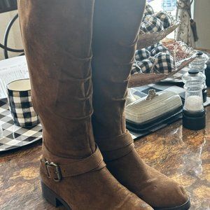 Brown riding boots